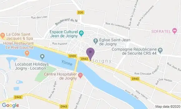 Localisation BNP Paribas Agence de Joigny