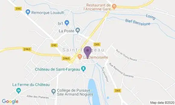 Localisation BNP Paribas Agence de Saint Fargeau
