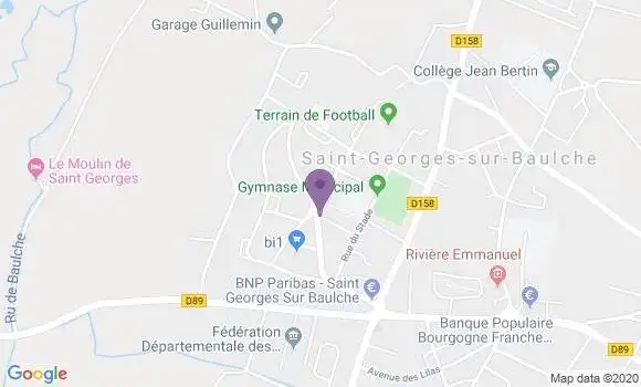 Localisation BNP Paribas Agence de Saint Georges sur Baulche