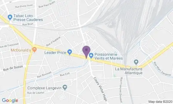 Localisation BNP Paribas Agence de Bordeaux Barrière de Bègles