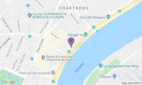 Localisation BNP Paribas Agence de Bordeaux Chartrons
