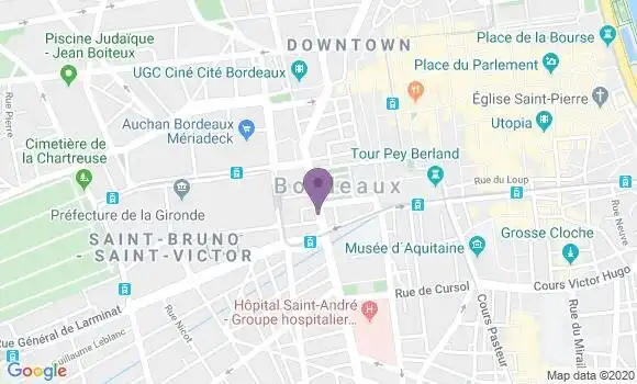 Localisation BNP Paribas Agence de Bordeaux Cours d