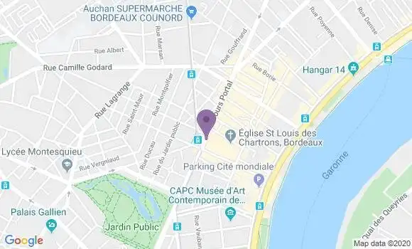 Localisation BNP Paribas Agence de Bordeaux Paul Doumer