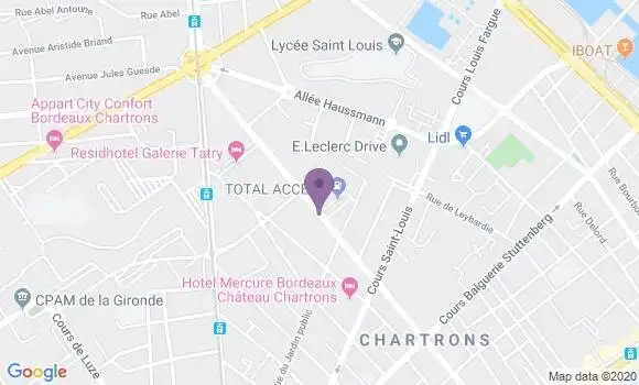 Localisation BNP Paribas Agence de Bordeaux Raveziès