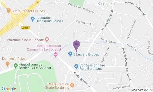 Localisation BNP Paribas Agence d