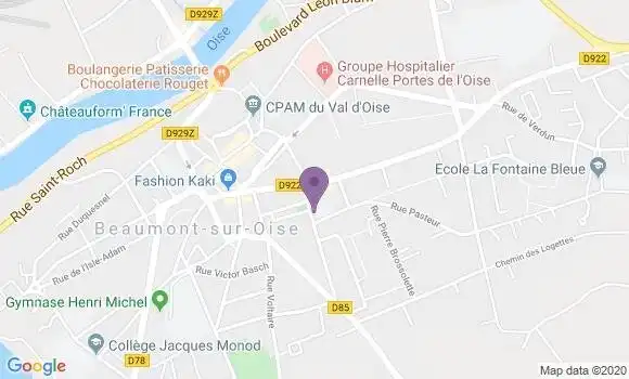 Localisation LCL Agence de Beaumont sur Oise