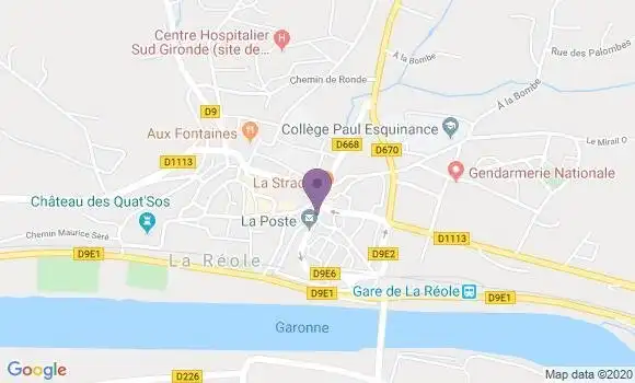 Localisation BNP Paribas Agence de La Réole