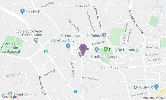 Localisation BNP Paribas Agence de Le Bouscat