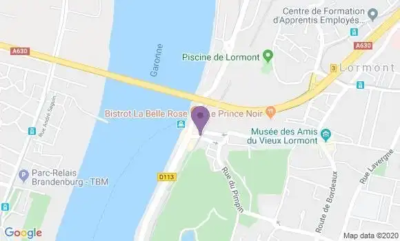 Localisation BNP Paribas Agence de Lormont
