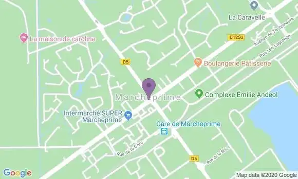 Localisation BNP Paribas Agence de Marcheprime