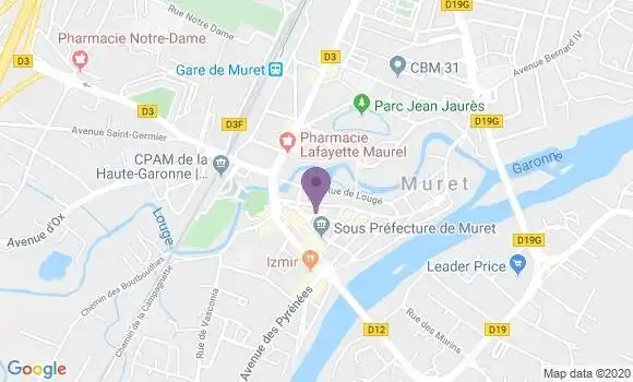 Localisation BNP Paribas Agence de Muret