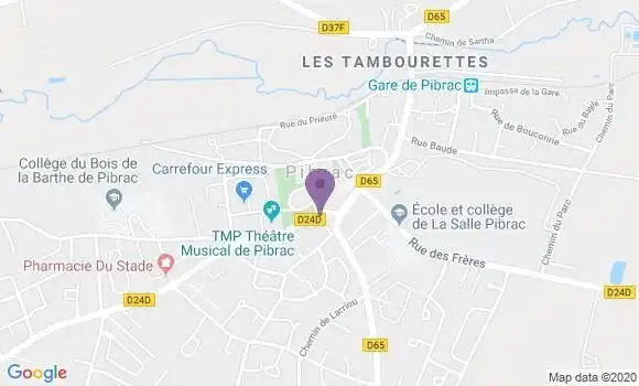 Localisation BNP Paribas Agence de Pibrac