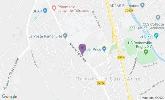 Localisation BNP Paribas Agence de Ramonville Saint Agne