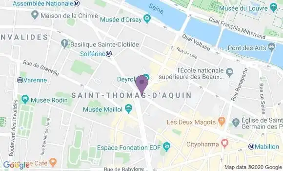 Localisation LCL Agence de Paris Rue du Bac