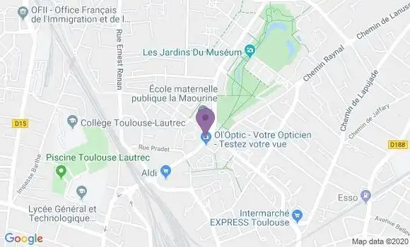 Localisation BNP Paribas Agence de Toulouse Borderouge Sud