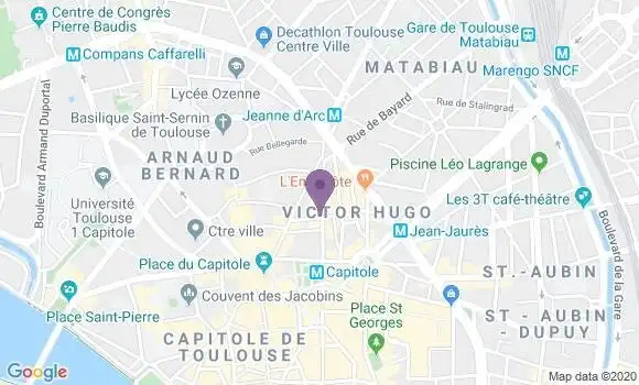 Localisation BNP Paribas Agence de Toulouse Centre