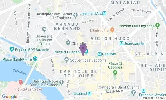 Localisation BNP Paribas Agence de Toulouse Centre Est