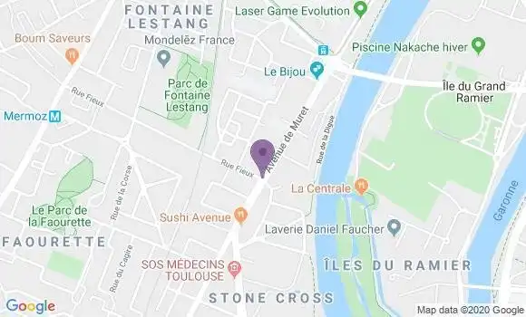 Localisation BNP Paribas Agence de Toulouse Croix de Pierre