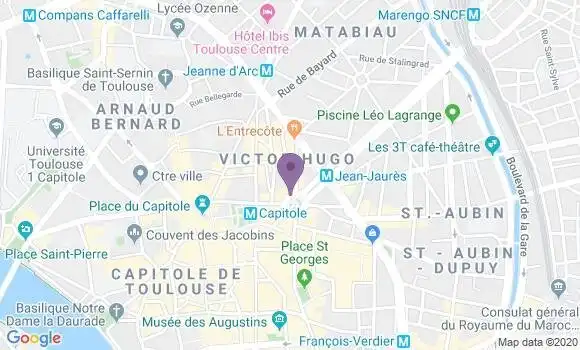 Localisation LCL Agence de Toulouse Wilson