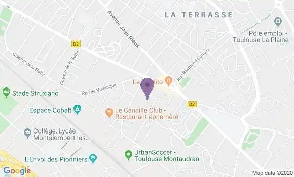 Localisation BNP Paribas Agence de Toulouse Place l