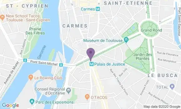 Localisation BNP Paribas Agence de Toulouse Saint Michel