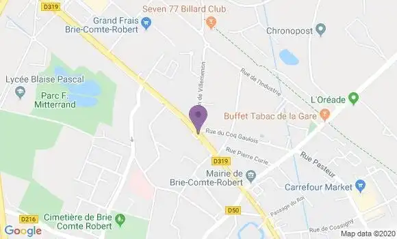 Localisation BNP Paribas Agence de Brie Comte Robert