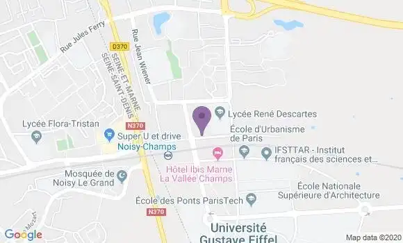 Localisation BNP Paribas Agence de Champs sur Marne