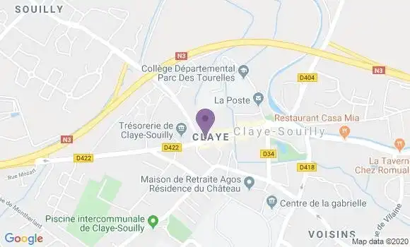 Localisation BNP Paribas Agence de Claye Souilly