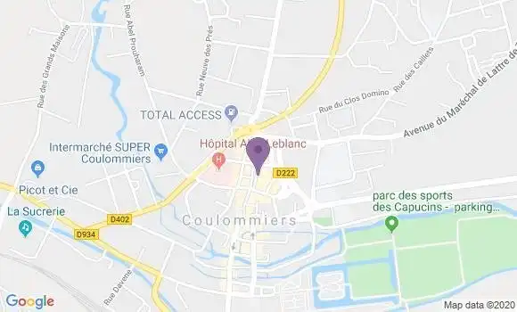 Localisation BNP Paribas Agence de Coulommiers