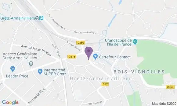 Localisation BNP Paribas Agence de Gretz Armainvilliers