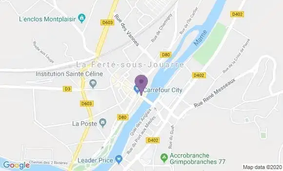 Localisation BNP Paribas Agence de La Ferté sous Jouarre