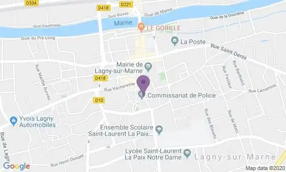 Localisation BNP Paribas Agence de Lagny sur Marne