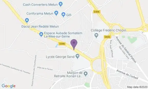 Localisation BNP Paribas Agence de Le Mée sur Seine