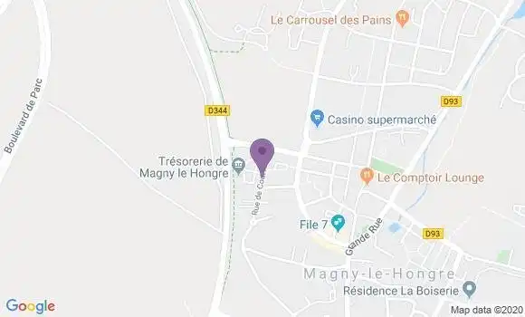 Localisation BNP Paribas Agence de Magny le Hongre