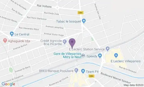 Localisation BNP Paribas Agence de Mitry Mory