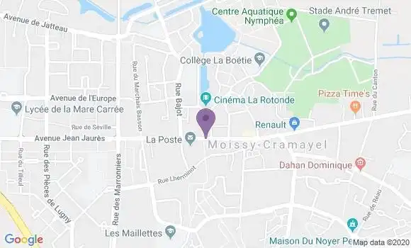 Localisation BNP Paribas Agence de Moissy Cramayel