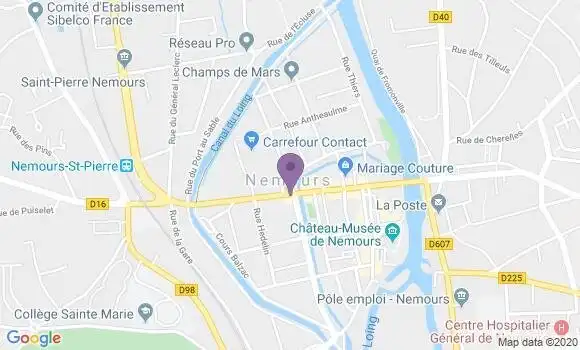 Localisation BNP Paribas Agence de Nemours