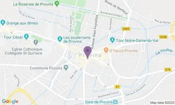 Localisation BNP Paribas Agence de Provins