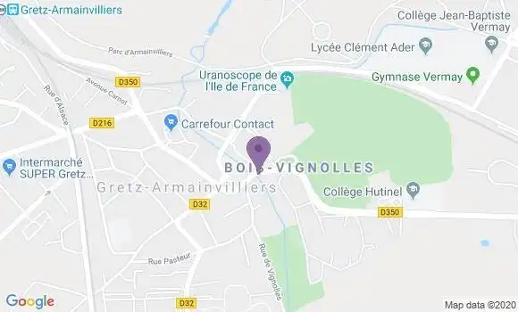 Localisation BNP Paribas Agence de Tournan en Brie