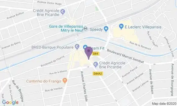 Localisation BNP Paribas Agence de Villeparisis