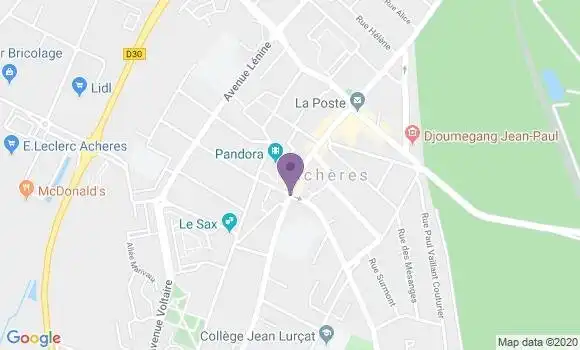 Localisation BNP Paribas Agence d