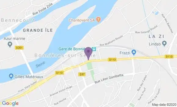 Localisation BNP Paribas Agence de Bonnières sur Seine