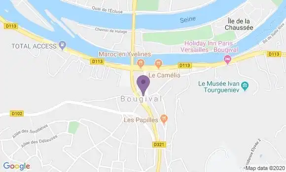 Localisation BNP Paribas Agence de Bougival