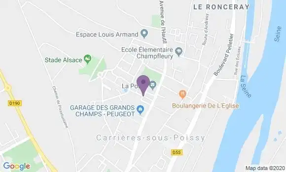 Localisation BNP Paribas Agence de Carrières sous Poissy