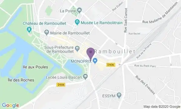 Localisation BNP Paribas Agence de Rambouillet Bel Air