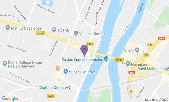 Localisation BNP Paribas Agence de Châtou