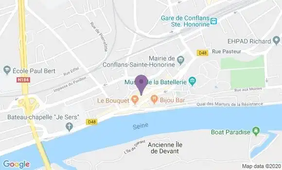 Localisation BNP Paribas Agence de Conflans Saint Honorine
