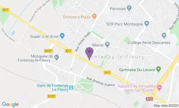 Localisation BNP Paribas Agence de Fontenay le Fleury