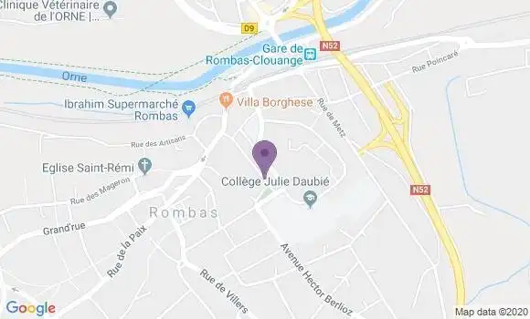 Localisation LCL Agence de Rombas