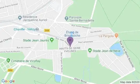 Localisation BNP Paribas Agence de Jouy en Josas